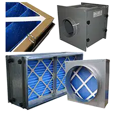 Air filter casings and frames for ventilation